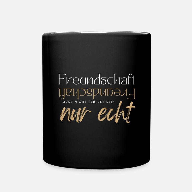 Beste Freunde FREUND Kumpel Kumpels - Tasse einfarbig - Schwarz