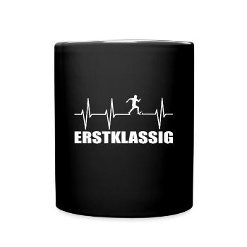 Einschulung - Tasse einfarbig - Schwarz - Vorne
