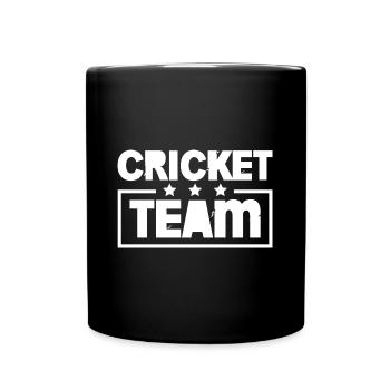 Cricket Team Bunt - Tasse einfarbig - Schwarz - Vorne