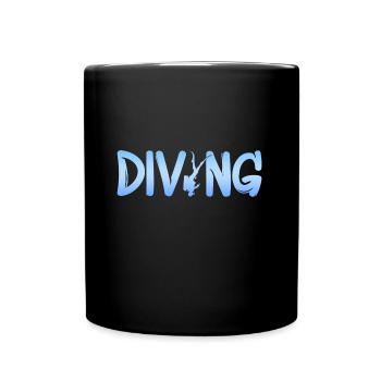 diving - Tasse einfarbig - Schwarz - Vorne