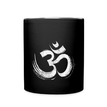 Om Logo Namah Shivaya Mantra Meditation Yoga - Tasse einfarbig - Schwarz - Vorne