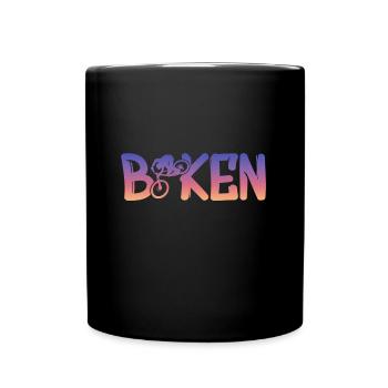 Biken - Tasse einfarbig - Schwarz - Vorne