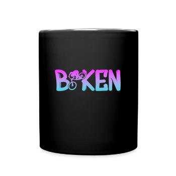 biken downhill fahrrad bike - Tasse einfarbig - Schwarz - Vorne