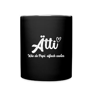 Ätti wie de Papi eifach cooler Opa Schweiz - Tasse einfarbig - Schwarz - Vorne