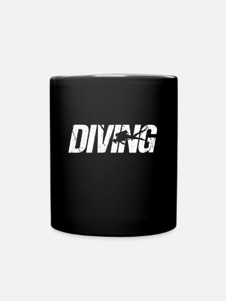 Tauchen Diving Scuba Diver - Tasse einfarbig - Schwarz