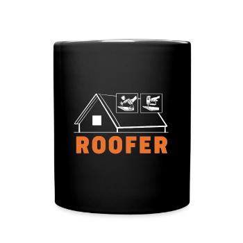 Dachdecker - Tasse einfarbig - Schwarz - Vorne