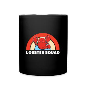 Languste Meeresfrüchte Maine Lobster Hummer - Tasse einfarbig - Schwarz - Vorne