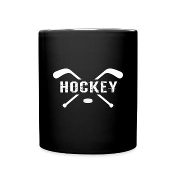 Bâtons de hockey - Mug uni - noir - Devant