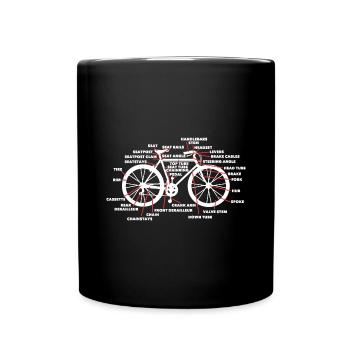 Technologie du vélo - Mug uni - noir - Devant