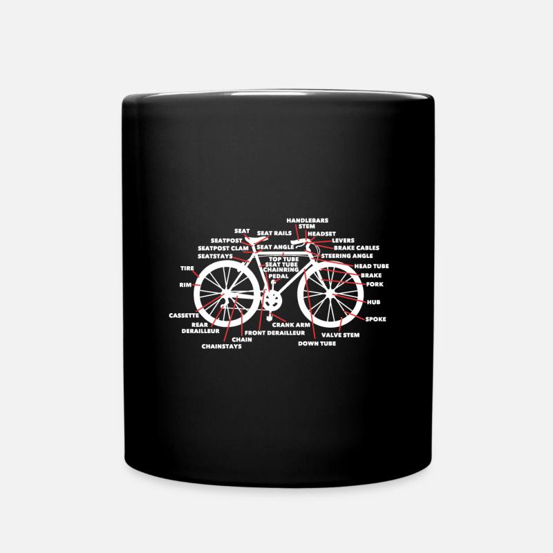 Fahrrad Technik - Tasse einfarbig - Schwarz