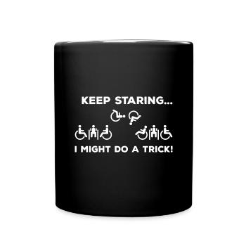 Wheelchair driver - Full Colour Mug - black - Front