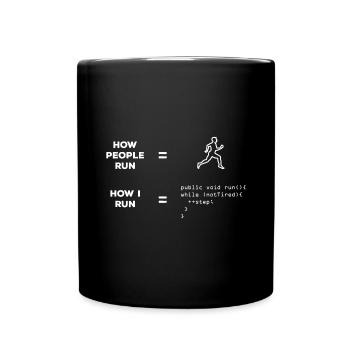 Software developer runner - Full Colour Mug - black - Front