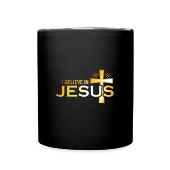 Je crois en Jésus - idée cadeau chrétien - Mug uni - noir - Devant