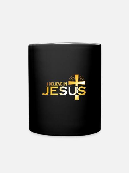 Je crois en Jésus - idée cadeau chrétien - Mug uni - noir