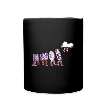 Evolution of Disks for Developers - Full Colour Mug - black - Front