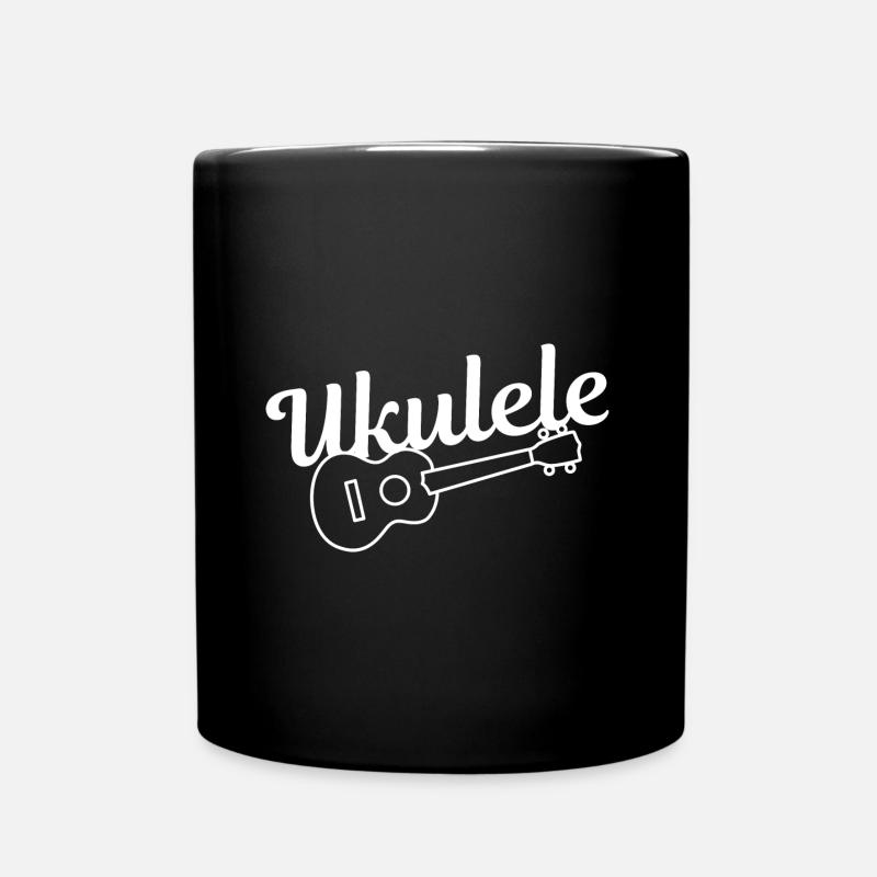 Ukulélé ukulélé musicien instrumentiste - Mug uni - noir