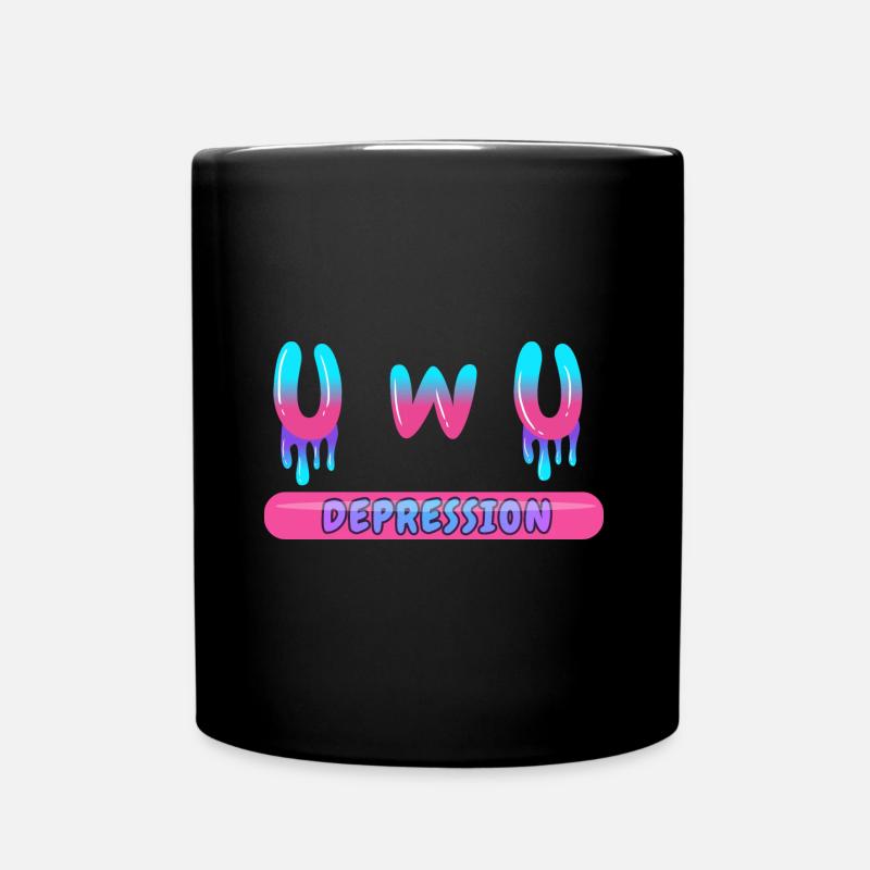 Uwu-Depression Yami Kawaii Lähmende Depression - Tasse einfarbig - Schwarz