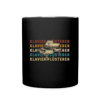 Retro Klavier Flüsterer Piano Pianist - Tasse einfarbig - Schwarz - Vorne