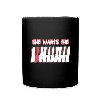 Piano Piano Électrique Piano Piano Debout Piano - Mug uni - noir - Devant