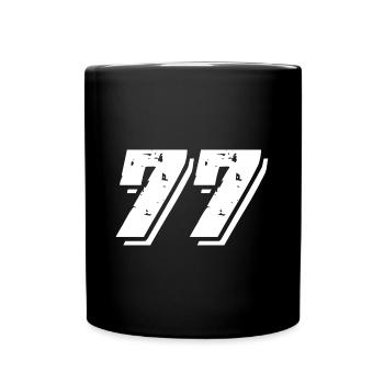 77 Number Symbol - Full Colour Mug - black - Front