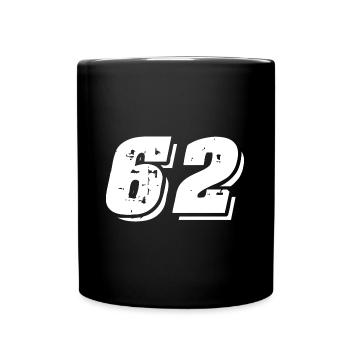 Symbole numérique 62 - Mug uni - noir - Devant