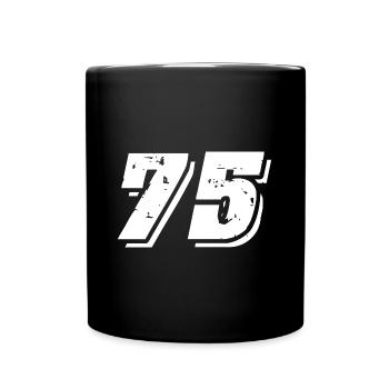 Symbole numérique 75 - Mug uni - noir - Devant