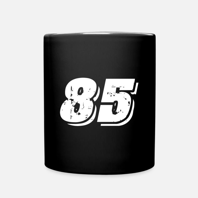 85 Zahl Symbol - Tasse einfarbig - Schwarz