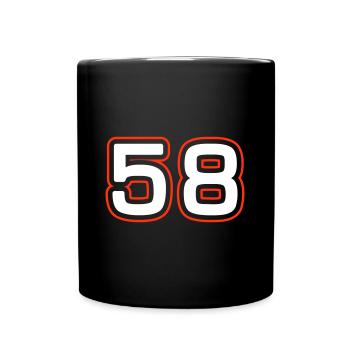 58 number symbol - Full Colour Mug - black - Front