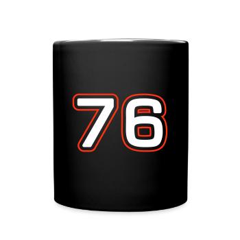 76 number symbol - Full Colour Mug - black - Front