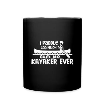 Kayak Boat Canoe Paddle Boat Double Paddle - Full Colour Mug - black - Front