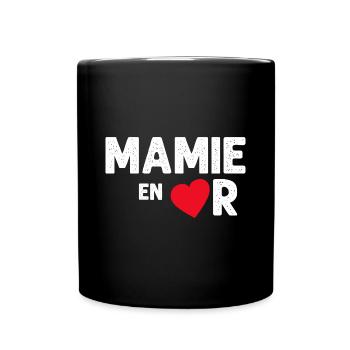 Mamie En Or De Mon Coeur Citation Tendresse - Mug uni - noir - Devant