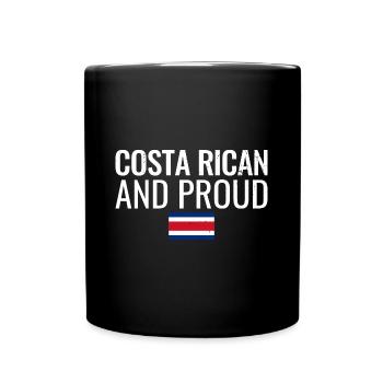 Costa Rican And Proud Costa Rica Flag - Full Colour Mug - black - Front