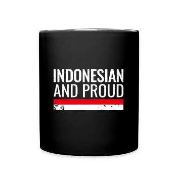 Indonesian And Proud Indonesien Indonesisch - Tasse einfarbig - Schwarz - Vorne