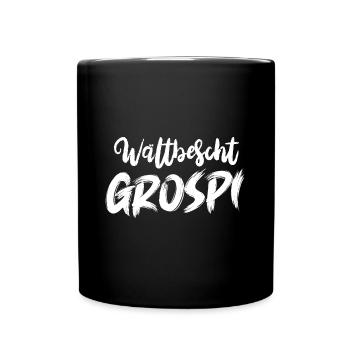 Wältbescht Grospi Opi Schweiz Opa Schweizerdeutsch - Tasse einfarbig - Schwarz - Vorne