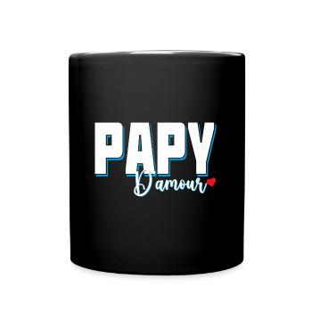 Papy d'amour Cadeau Tendresse Grand-Père - Mug uni - noir - Devant