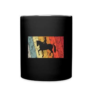 Dressage Cavalier de dressage Cheval d’équitation - Mug uni - noir - Devant