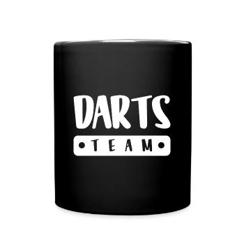 Darts Team - Tasse einfarbig - Schwarz - Vorne