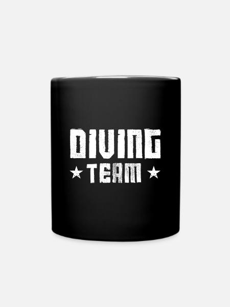 Diving Team - Tasse einfarbig - Schwarz