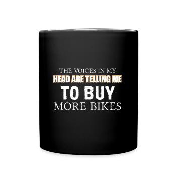 THE VOICES IN MY HEAD TELL ME TO - Full Colour Mug - black - Front