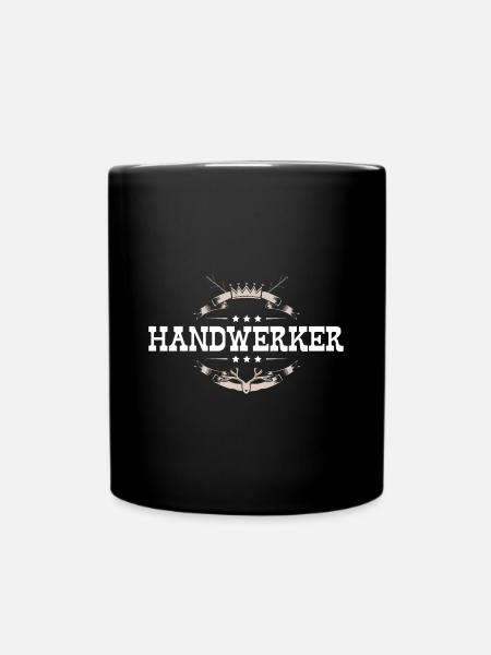 Handwerker Beruf - Tasse einfarbig - Schwarz