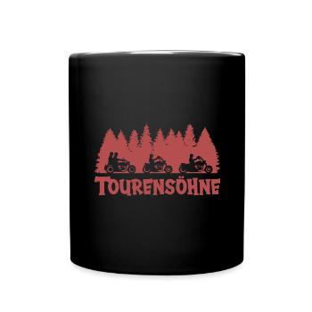 Motorrad - Tasse einfarbig - Schwarz - Vorne
