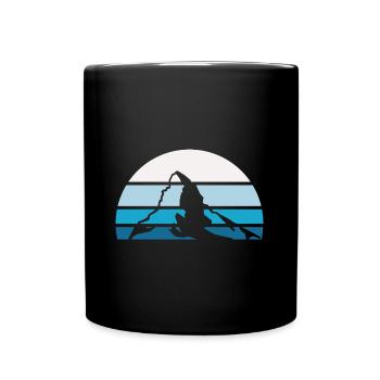 Matterhorn Winterambiente - Tasse einfarbig - Schwarz - Vorne
