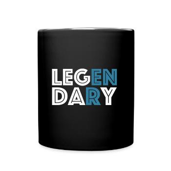 Leg Day | Legendary, Fitness, Health, Legs - Full Colour Mug - black - Front