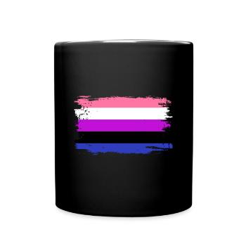Genderfluid Pride Flag - Full Colour Mug - black - Front