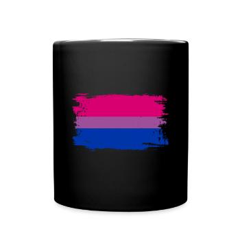 Drapeau de la fierté bisexuelle - Mug uni - noir - Devant