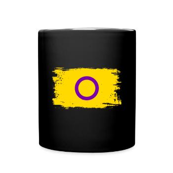 Intersex-Pride-Flagge - Tasse einfarbig - Schwarz - Vorne