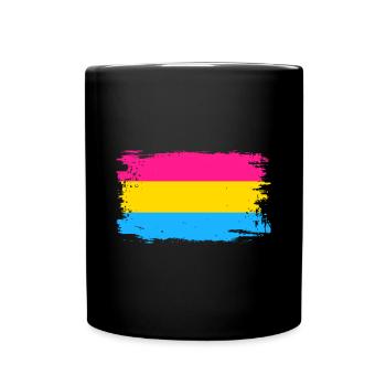 Drapeau de la fierté pansexuelle - Mug uni - noir - Devant