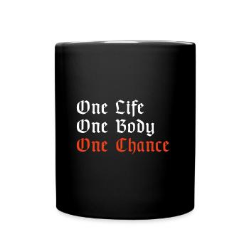 One Life one Body one Change | Fitness, Workout - Full Colour Mug - black - Front
