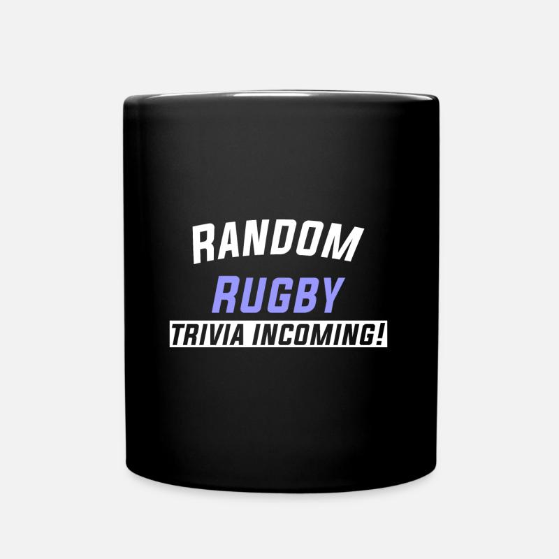 Random Rugby trivia incoming! - Full Colour Mug - black