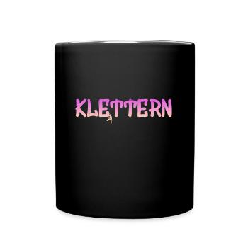 Kletterer Boulderer klettern bouldern Geschenk - Tasse einfarbig - Schwarz - Vorne